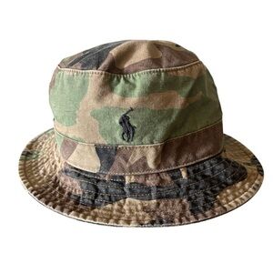 Polo Ralph Lauren Men’s Camouflage Bucket Hat Large/Xlarge Pony on Front NWT